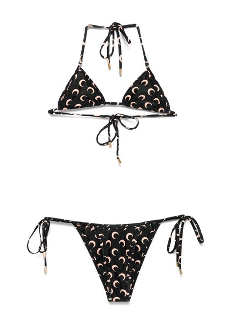swimwear jersey bikini woman black MARINE SERRE | WSW011A CJER0003IT99
